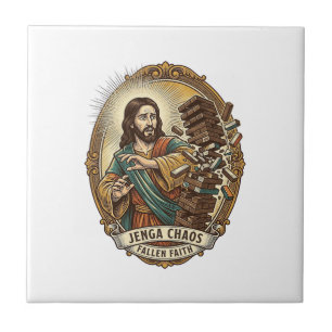 Azulejo Juego de Jenga de fiesta estrellándose de Jesús Hu