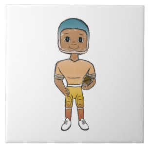 Azulejo jugador de fútbol arcoíris retro vintage ombre