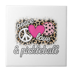 Azulejo Jugador de pelota de pelotas de amor por la paz