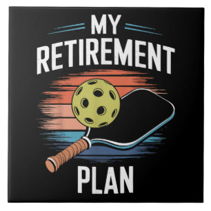 Azulejo Jugador de Pickleball de Mi Plan de Jubilación