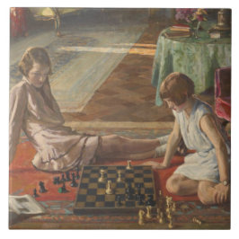 Azulejo Jugadores de ajedrez (por John Lavery)