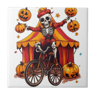 Azulejo Juggling Bones � Cráneo de circo divertido
