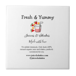 Azulejo Jugos y sacudidas sitio web de negocios de restaur