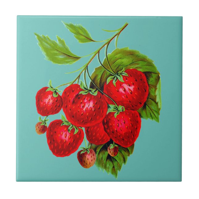 Azulejo Juicy Red Strawberries (Frente)