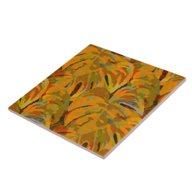 Azulejo Jungle Z con queso pintado (Lado)
