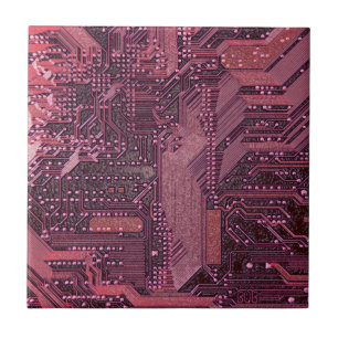 Azulejo Junta de circuito cibernético de Fuchsia Electróni