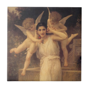 Azulejo Juventud por Bouguereau, Retrato de Ángeles Victor