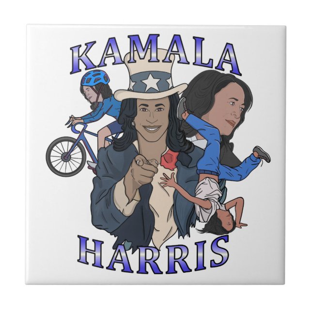 Azulejo Kamala Harris Bootleg Rap Style (Frente)