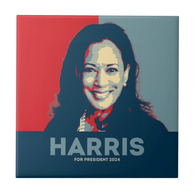 Azulejo Kamala Harris Por La Presidencia 2024 - Esperanza (Frente)