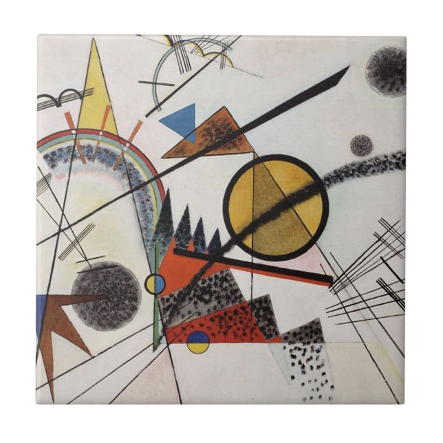 Azulejo Kandinsky Abstract Pintando maestro de arte modern (Frente)