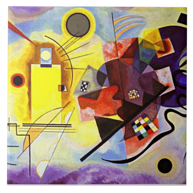 Azulejo Kandinsky - Amarillo-Rojo-Azul (Frente)