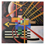 Azulejo Kandinsky - Arriba y a la Izquierda,<br><div class="desc">Arriba y a la izquierda,  pintura colorida de Wassily Kandinsky.</div>
