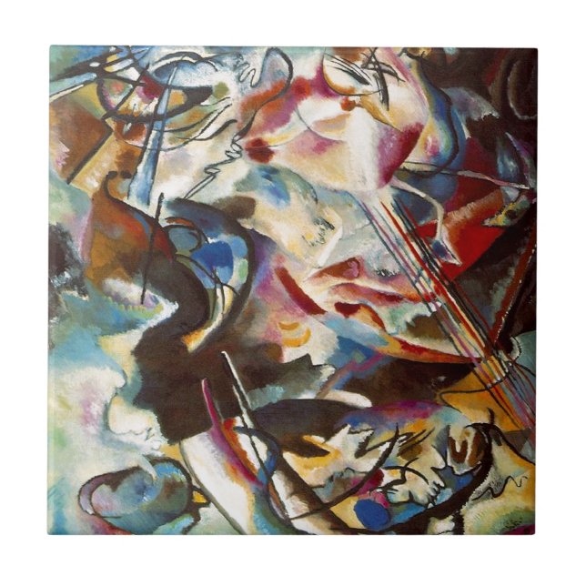 Azulejo Kandinsky Composición VI Pintura abstracta (Frente)