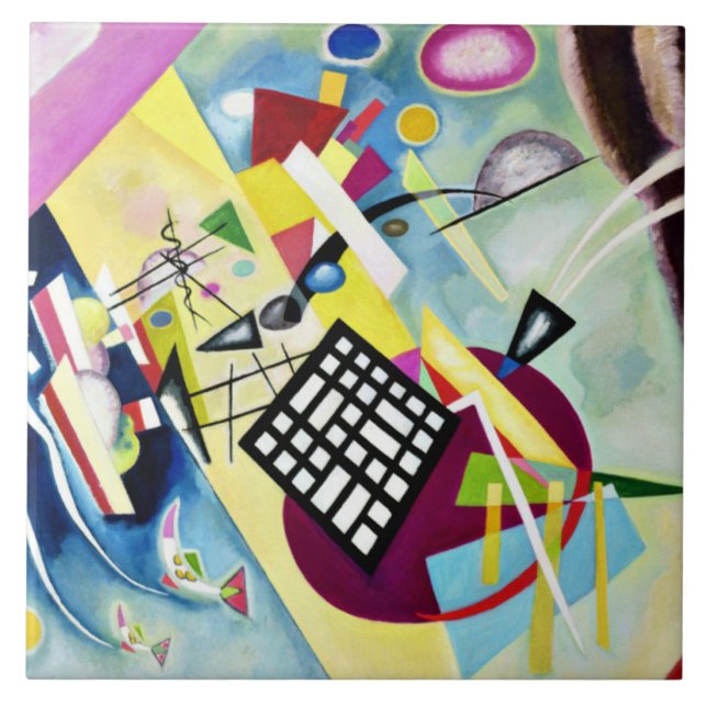 Azulejo Kandinsky - Cuadrícula Negra (Frente)