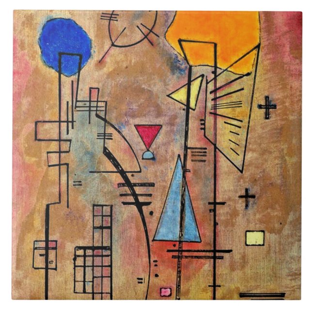 Azulejo Kandinsky - Eins Zwei, famoso cuadro (Frente)
