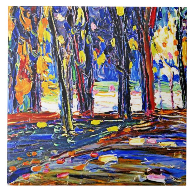 Azulejo Kandinsky - En el parque de St. Cloud - otoño II (Frente)