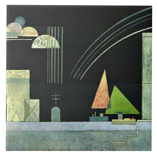Azulejo Kandinsky - En reposo, arte abstracto famoso (Frente)