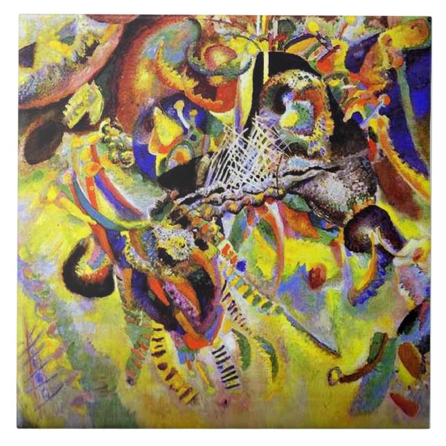 Azulejo Kandinsky - Fugue, abstract painting, (Frente)