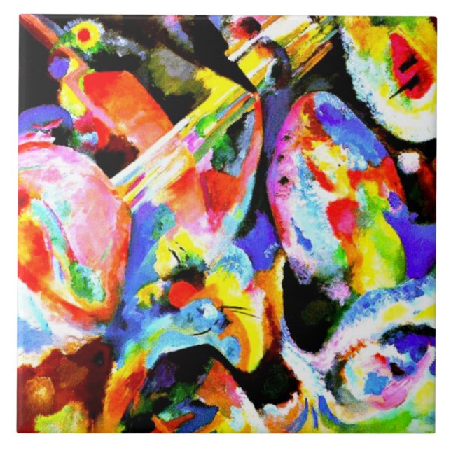 Azulejo Kandinsky - Improvisación de inundación (Frente)