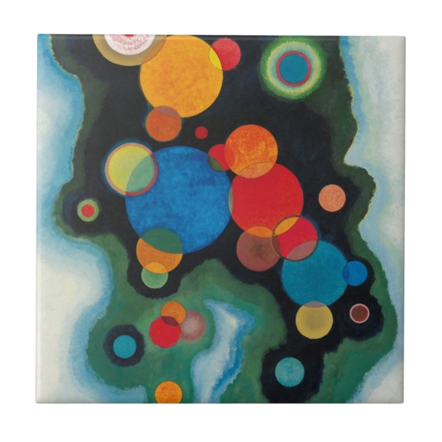 Azulejo Kandinsky Impulso Profundo Aceite abstracto en lie (Frente)