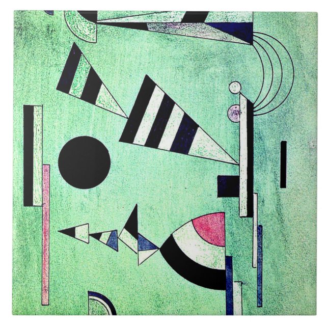 Azulejo Kandinsky - Inmerso en verde (Frente)