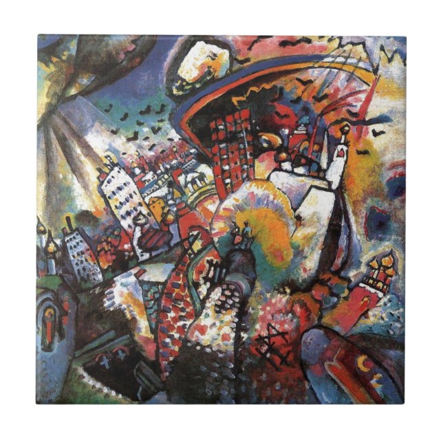 Azulejo Kandinsky Moscú I Cityscape Resumen Pintura (Frente)