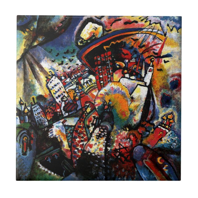 Azulejo Kandinsky - Moscú I, pintura famosa, (Frente)