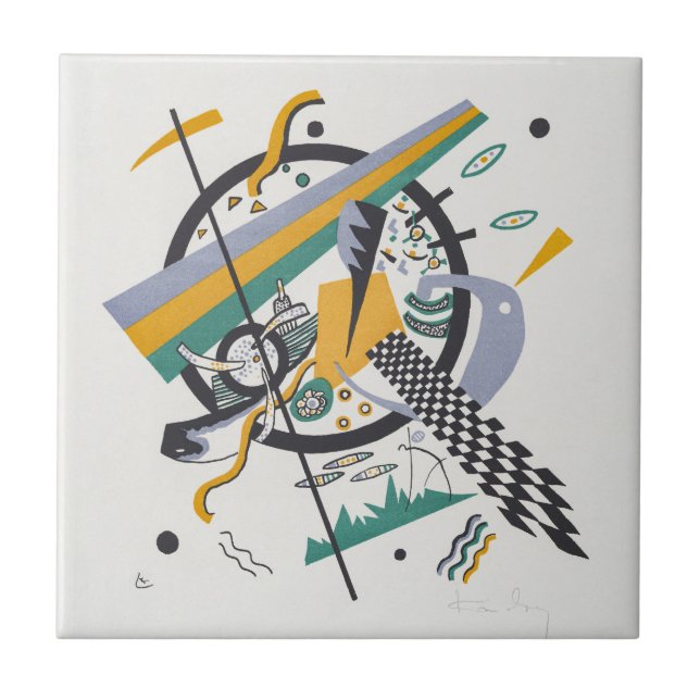 Azulejo Kandinsky Pequeños Mundos IV Arte Abstracto (Frente)