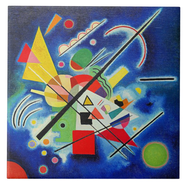 Azulejo Kandinsky - Pintura azul,  (Frente)