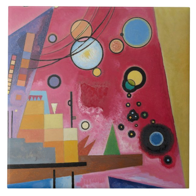 Azulejo Kandinsky - Rojo Intenso (Frente)