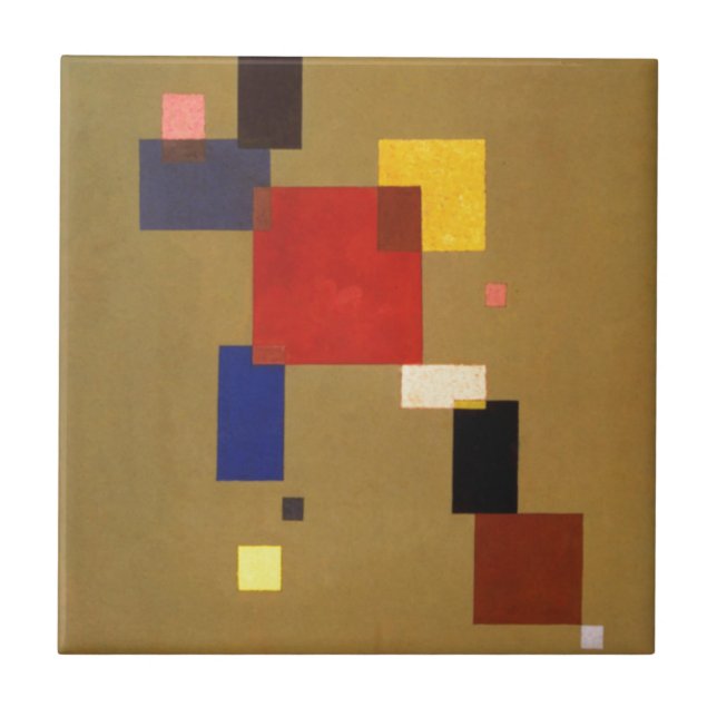 Azulejo Kandinsky Trece Rectángulos Resumen Pintura (Frente)