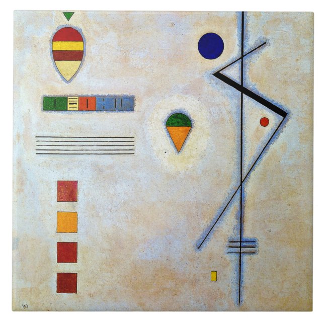 Azulejo Kandinsky - Von-Zu, arte abstracto famoso (Frente)