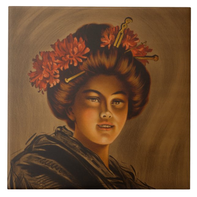 Azulejo Karama: Actriz japonesa Romance Geisha (Frente)