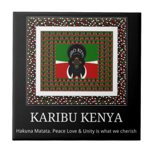 Azulejo Karibu Kenia: Colores Vibrantes de la Bandera Naci