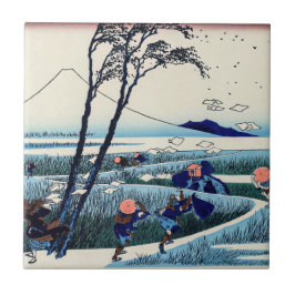 Azulejo Katsushika Hokusai - Ejiri en la provincia de Suru