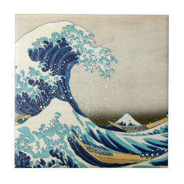 Azulejo Katsushika Hokusai - La gran ola de Kanagawa