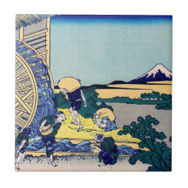 Azulejo Katsushika Hokusai - Molino de agua en Onden