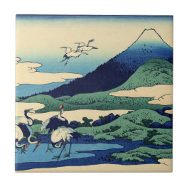 Azulejo Katsushika Hokusai - Umegawa en la provincia de Sa