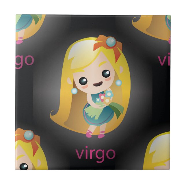 Azulejo kawaii virgo (Frente)