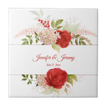 Keepsake, Boda de rosas rojas y vegetación de invi