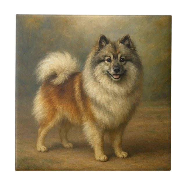 Azulejo Keeshond (Frente)