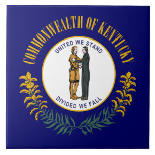 Azulejo Kentucky: Bandera del estado de la Commonwealth de