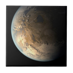 Azulejo Kepler-186f Orbitando Una Estrella Distante.