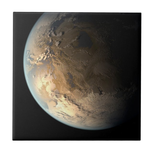 Azulejo Kepler-186f Orbitando Una Estrella Distante. (Frente)