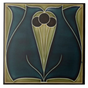 Azulejo Keramik Tile - Jugendstil - Design Tile