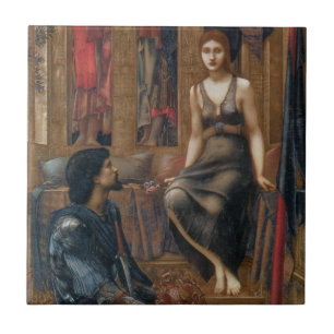 Azulejo King Cophetua y la niñera mendigo (de Burne-Jones)