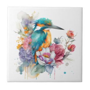 Azulejo Kingfisher Bird Tile
