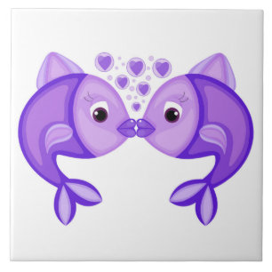 AZULEJO KISSING FISH