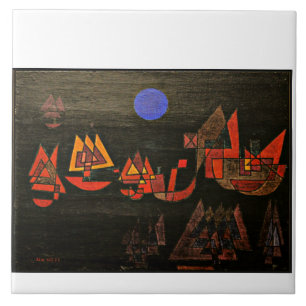 Azulejo Klee - Barcos en la Noche