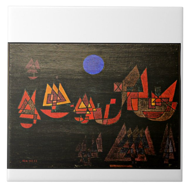 Azulejo Klee - Barcos en la Noche (Frente)